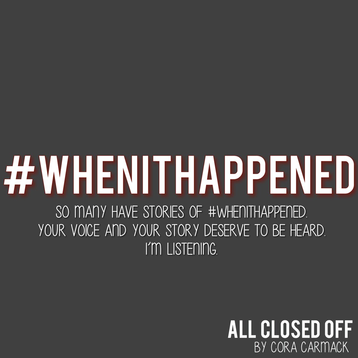 Booknut101's tweet photo. Let your voice be heard...share your story: #WhenItHappened http://t.co/FwgTy9G7LZ http://t.co/kLNLtUlXDd