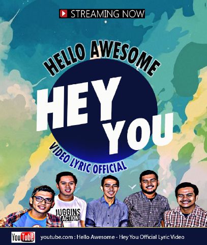 Wajib di check !!! Video lyric Single pertama kita "Hey You" , streaming now on YouTube