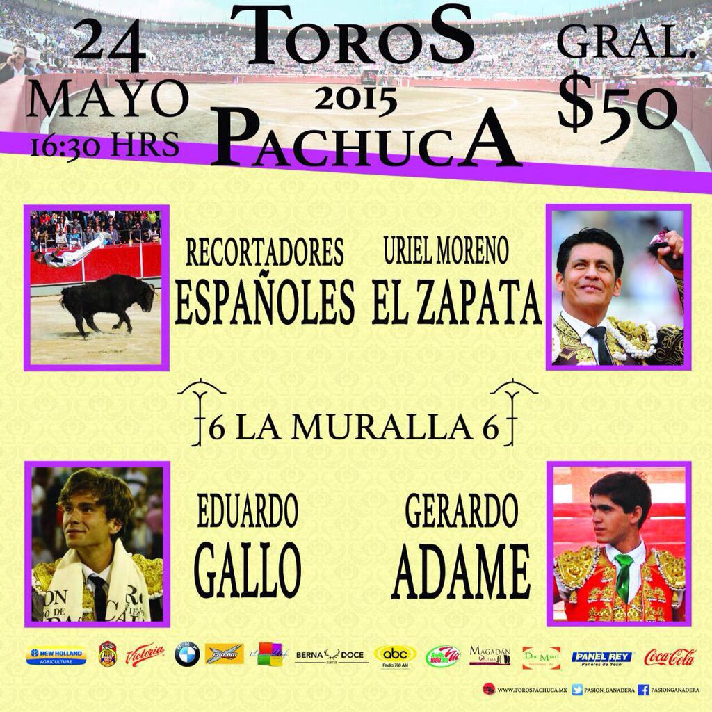 TempleArte's tweet photo. 24 de Mayo en Pachuca @elzapata21 @EduardoGalloE @gerardoaadame con toros @GLaMuralla http://t.co/PkFZd7tKkv