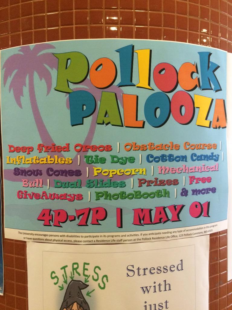 PollockHallsPSU's tweet photo. #PollockPalooza is back May 1 in the PollockQuad! See how long you can last on the mechanical bull! @Pollock_palooza http://t.co/ZvMa4OT12C