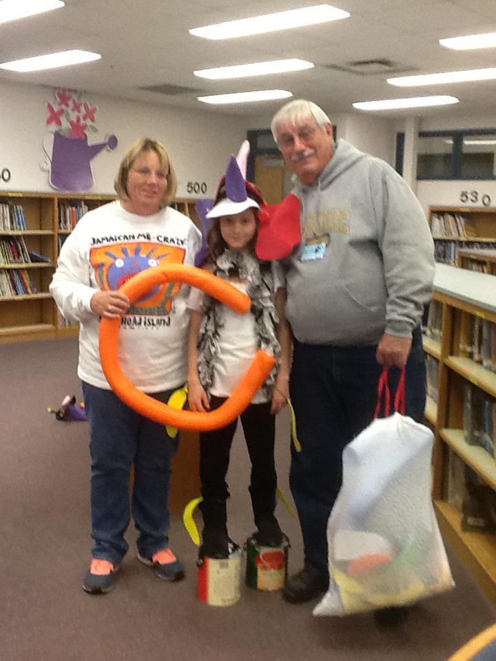 Students enjoyed retired teacher Sue Dixon and her husband read and share with their class during National Library Wk