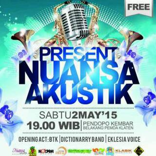 bregas_subroto's tweet photo. Ramaikan malam minggu kalian, datang dan saksikan Pagelaran Musik Nuansa Akustik :D @kabarklaten @dictionarryband http://t.co/0CWhtm9LTP