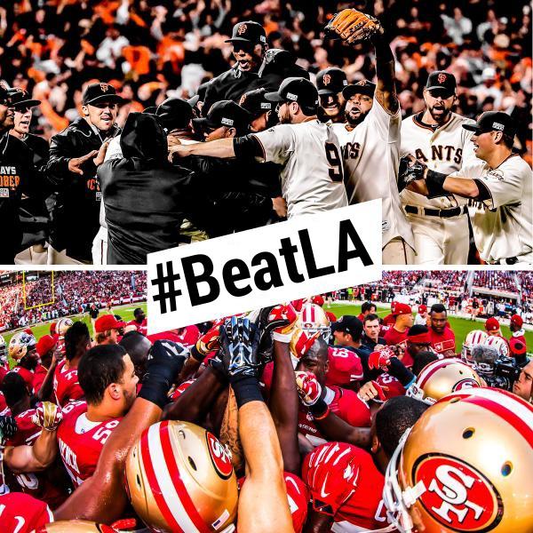 iRepFrisco's tweet photo. If you're a dodgers fan, u will NEVER be #NinerFam! Just ask my #FriscoFam @MMArvelKnight. #LetsGoGiants #NDA #FawkLA http://t.co/KrJRMuF4by