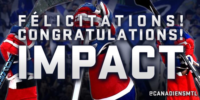 CanadiensMTL's tweet image. Félicitations pour votre superbe parcours! / Congrats on an amazing run! @impactmontreal