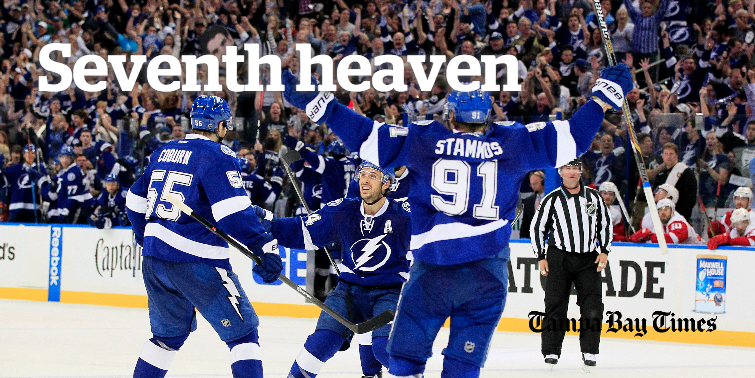 Lightning shuts out Red Wings, 2-0, to advance in NHL playoffs. tbtim.es/boltswings <a href="/TBLightning/">Tampa Bay Lightning</a> #TBLightning #NHL