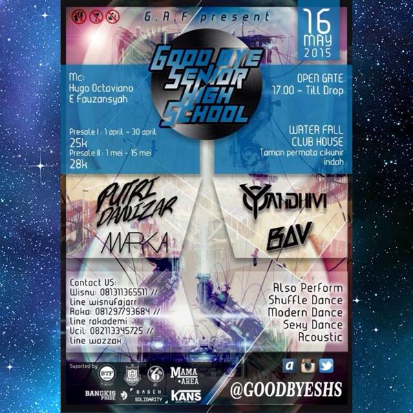 GoodByeSHS's tweet photo. Book a Ticket GoodByeSHS now!
Presale I 25k, Presale II 28K Grab it Fast! And please follow on Instagram @GOODBYESHS http://t.co/YJcANcfs8G