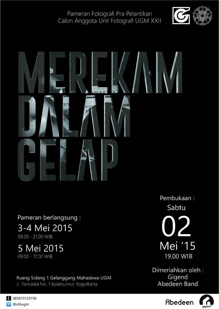 ufougm's tweet photo. Pameran Fotografi Pra Pelantikan Calon Anggota UFO XXII. Pembukaan 2 Mei 2015 19.00 @titik_api @fotkom401 @stiehunt http://t.co/5unRpXFtg1