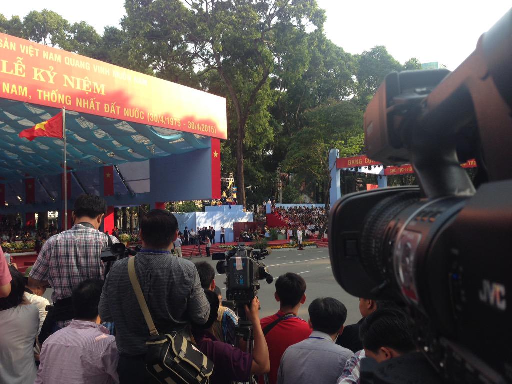 ReturnEnd's tweet photo. In Ho Chi Minh City covering the 40th Anniversary of the end of the Vietnam War. http://t.co/D7AS3FHKQN