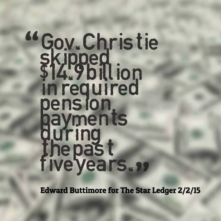Fact: <a href="/GovChristie/">Chris Christie</a> has skipped 14.9 billion in required pension during the past 5 years! #fundnjpension