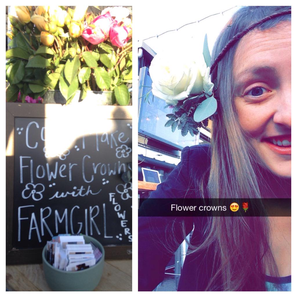sarah_herczog's tweet photo. Thanks @farmgirlflowers for the awesome flower crown at @localguides! #GoogleLocalSF http://t.co/7FOt3s01kR