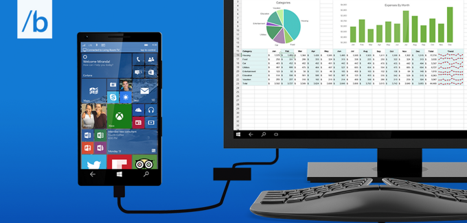 Microsoft announces Continuum, turning Windows 10 phones into desktops tcrn.ch/1zpYWdV