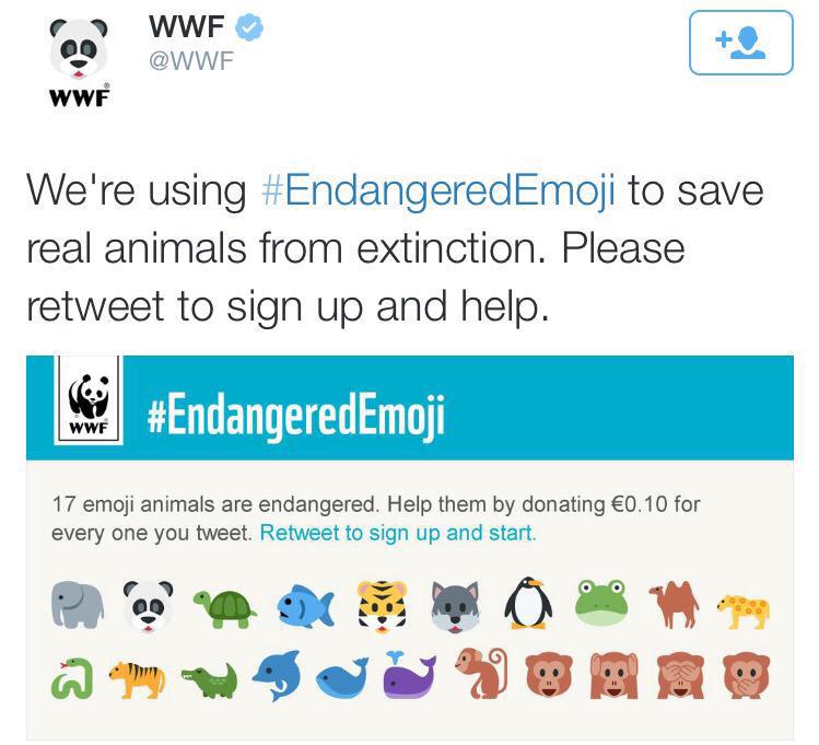 amy_weston97's tweet image. 🐯🐸🐒🐳🐺🐼🐪🐝🐧🐟🐍🐬🐘🐢
EVERY RETWEET THIS GETS DONATES $0.10 TO HELP ENDANGERED SPECIES 
#EndangeredEmoji
