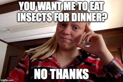 evanuska15's tweet photo. @KQEDedspace Eating insects may help the environment but itll be hard to get everyone on board #Smed7 #DoNowInsects http://t.co/pyogegJgJP