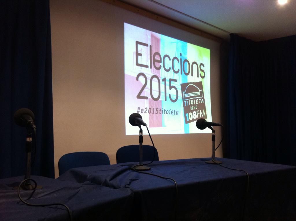 Tot a punt per taula rodona d'avui 21.30 h amb els candidats a la batlia d'Algaida #e2015titoieta