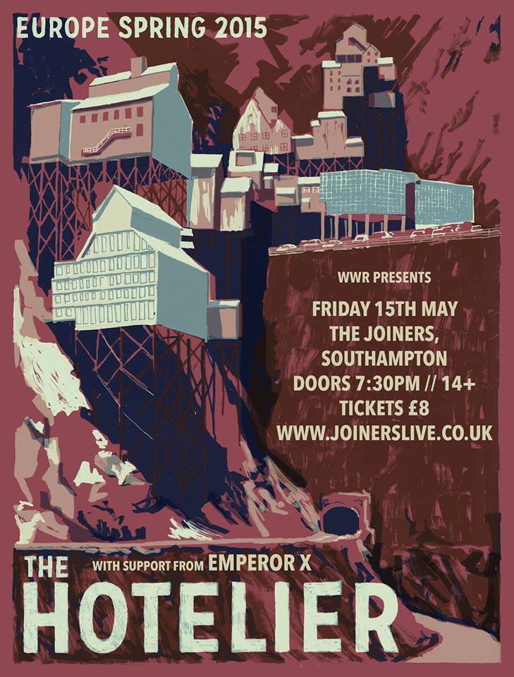 The Joiners (@joinerslive) on Twitter photo TOMORROW <a href="/thehotelyear/">The Hotelier</a> w/ support from <a href="/emperorx/">€MP€ROR X</a>, <a href="/weatheredhands/">Weathered Hands</a> & Happy Accidents. Tix: bit.ly/1AZAbQZ TOMORROW <a href="/thehotelyear/">The Hotelier</a> w/ support from <a href="/emperorx/">€MP€ROR X</a>, <a href="/weatheredhands/">Weathered Hands</a> & Happy Accidents. Tix: bit.ly/1AZAbQZ