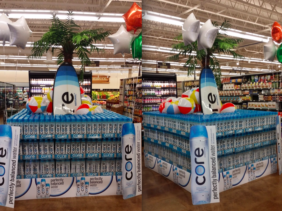 COREdrinks's tweet photo. Looking good @FrazierFarmsMKT #SanDiego CA Summer promo 2 for $3 #CoreWater #perfectpH 7.4 #electrolytes #minerals http://t.co/KrL3DuDP2Z