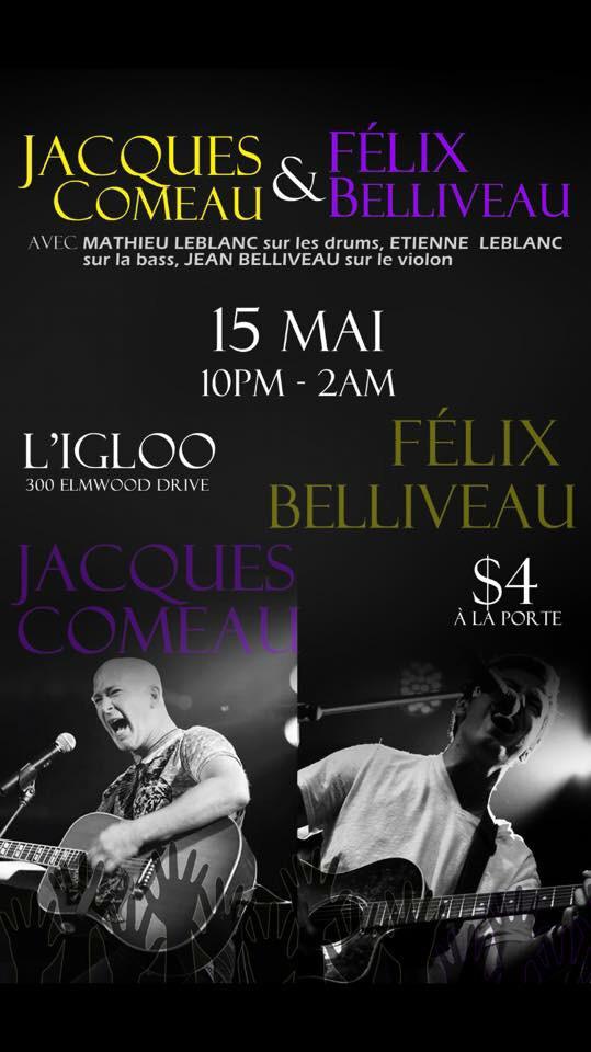 Ce vendredi! 15 mai! This Friday! May 15th <a href="/igloomoncton/">Igloo Beverage Room</a> de/from 10pm-2am!
