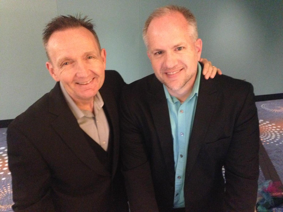 Dan and I broadcasting live at Georgia aquarium.