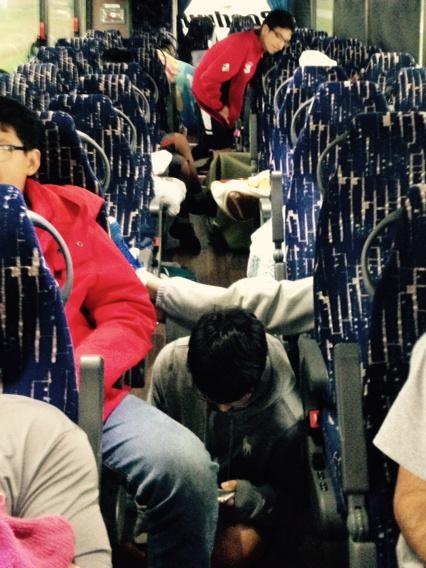 On the road to SciOly Nationals! Studying on the road. #crjh #katyisd