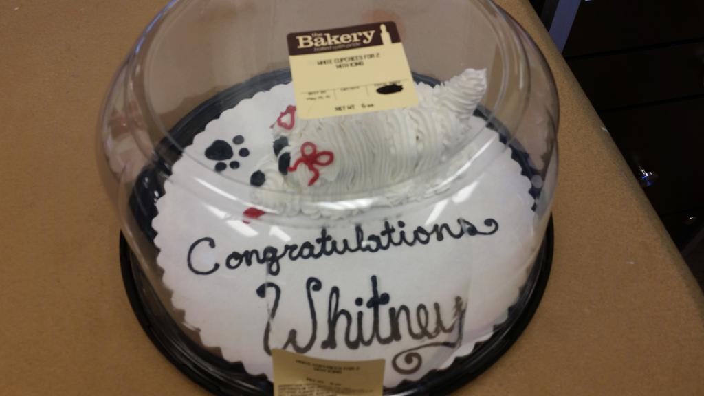 nicholewalker88's tweet photo. Way to go Whitney....  Our newest groomer done with her 100 dogs.....  #inspiredbypets #groomer http://t.co/6KXidzJTFa