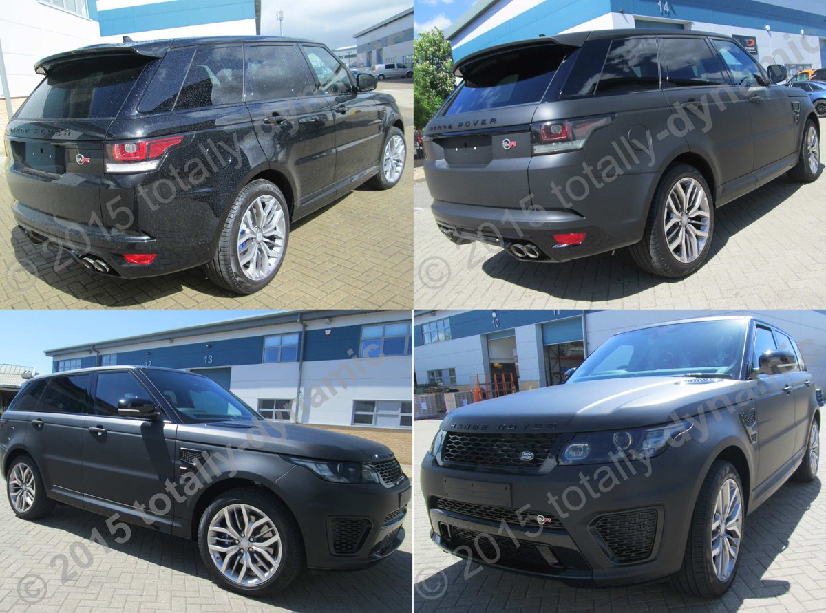 <a href="/VinylWrapMyCar/">TD South LDN</a> TD South LDN has just finished a matte blk wrap on a brand new #RangeRover #SVR