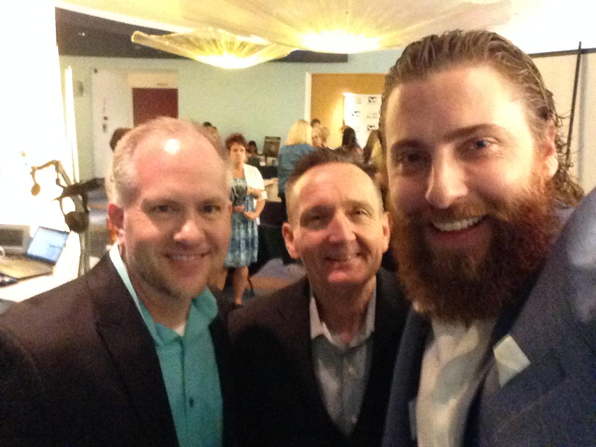 Executive producer adam "the beard" Asher with us live at Georgia aquarium .
