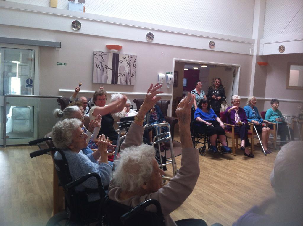 mandypostle1's tweet photo. Arm chair aerobics in Charlotte Grange enjoyed by all http://t.co/nMd29OUCHI