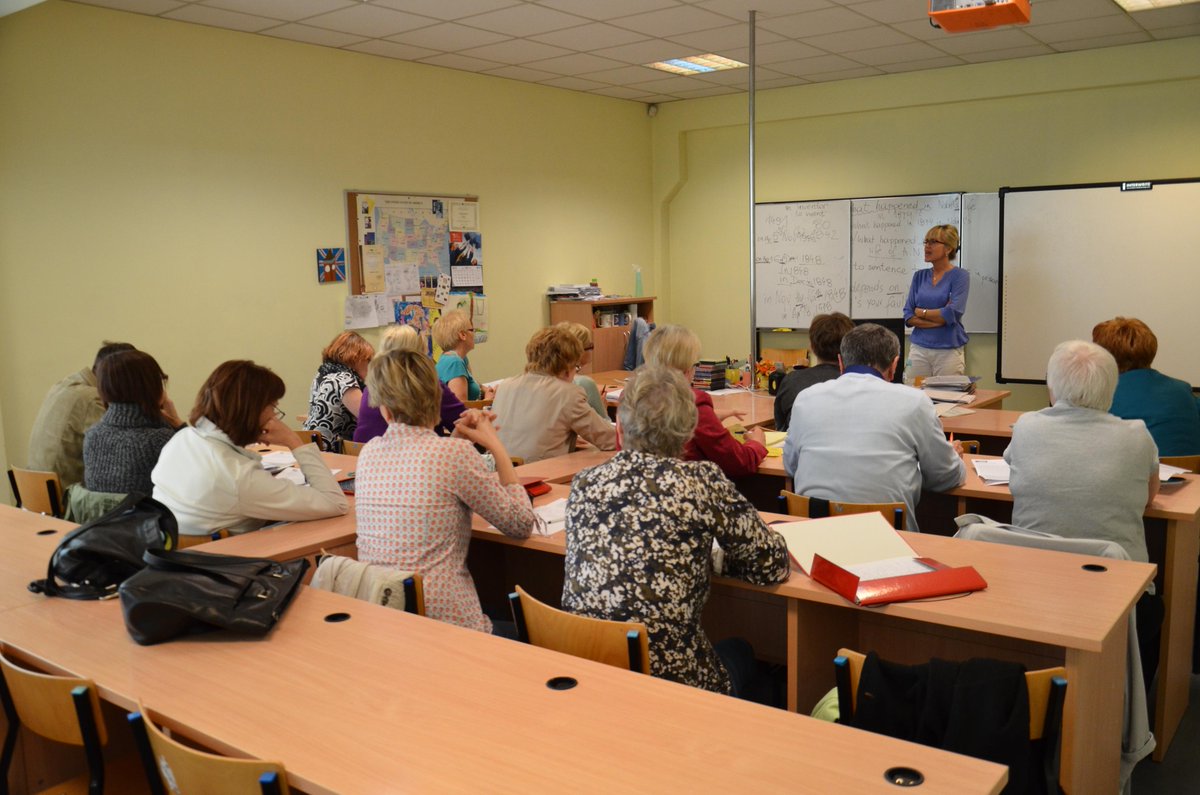 ShareIT_project's tweet image. Trainers&apos; Exchange in Lodz - Day 3. Job shadowing at the University of Computer Sciences and Skills (WSiU).
