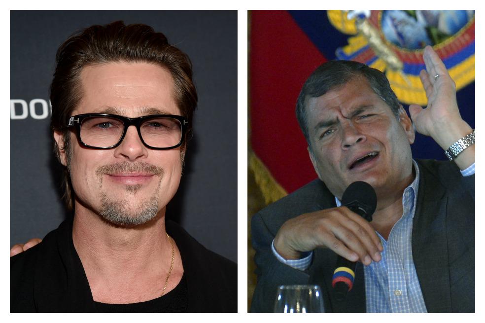 elespectador's tweet image. Campaña de Rafael Correa contra Brad Pitt bit.ly/1cXNfkF