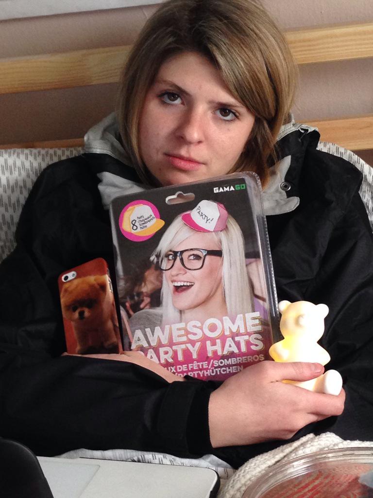 AbbieHoffmann's tweet photo. Don't worry everyone, @mackenziejw loved her bday presents 🎉🎁🔮 http://t.co/4SBcMXRBY5