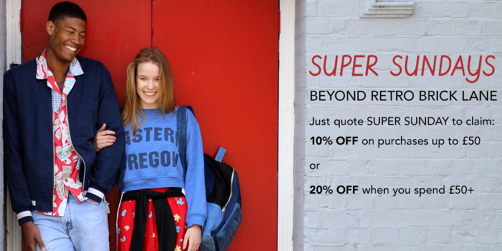 beyondretrouk's tweet image. Super Sunday is looming! Join us at our Brick Lane store #spendmoresavemore