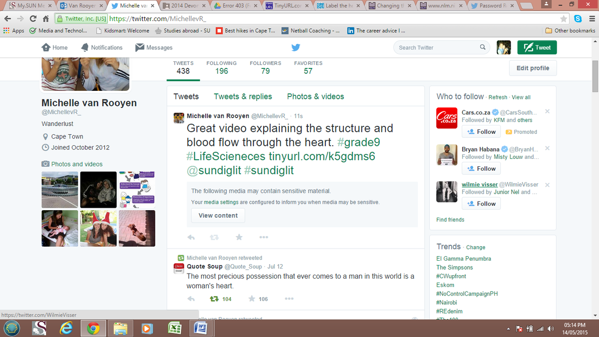 Michelle van Rooyen tweet media