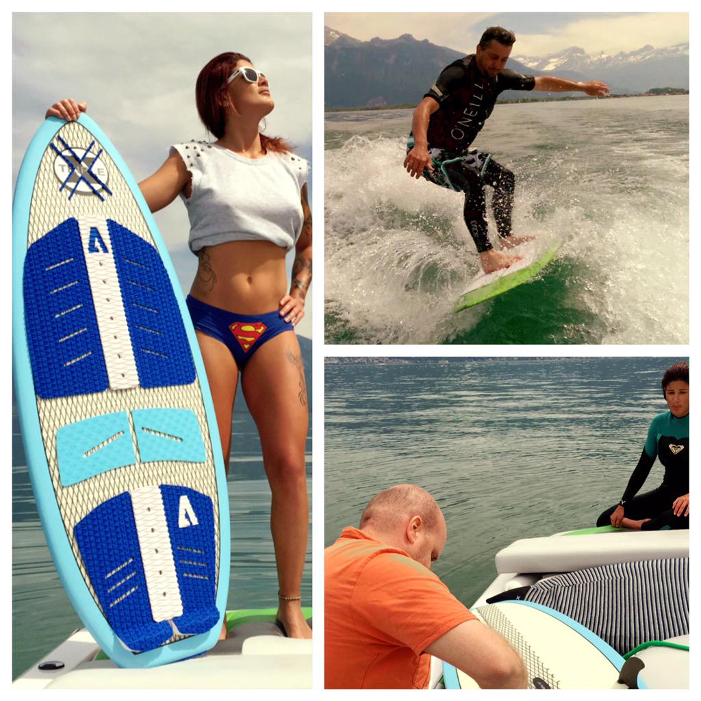 swiss_talent's tweet photo. Journée test #Wakesurf sur le #Léman avec @FClavien et #tripleX #addictionX #bouveret #wakesurfboardshop http://t.co/3ySB11UYjJ