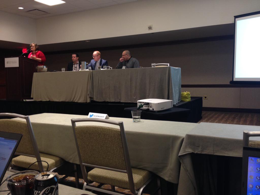 PaulCurleyBC's tweet photo. #CSPN2015 "Rise of the Social Era" panel led by @emmajsmommie http://t.co/DYHkIu6KTp
