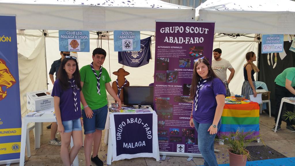 La <a href="/UPBrownsea_AF/">Unidad Brownsea</a> en el stand del grupo  #participacionjuvenil