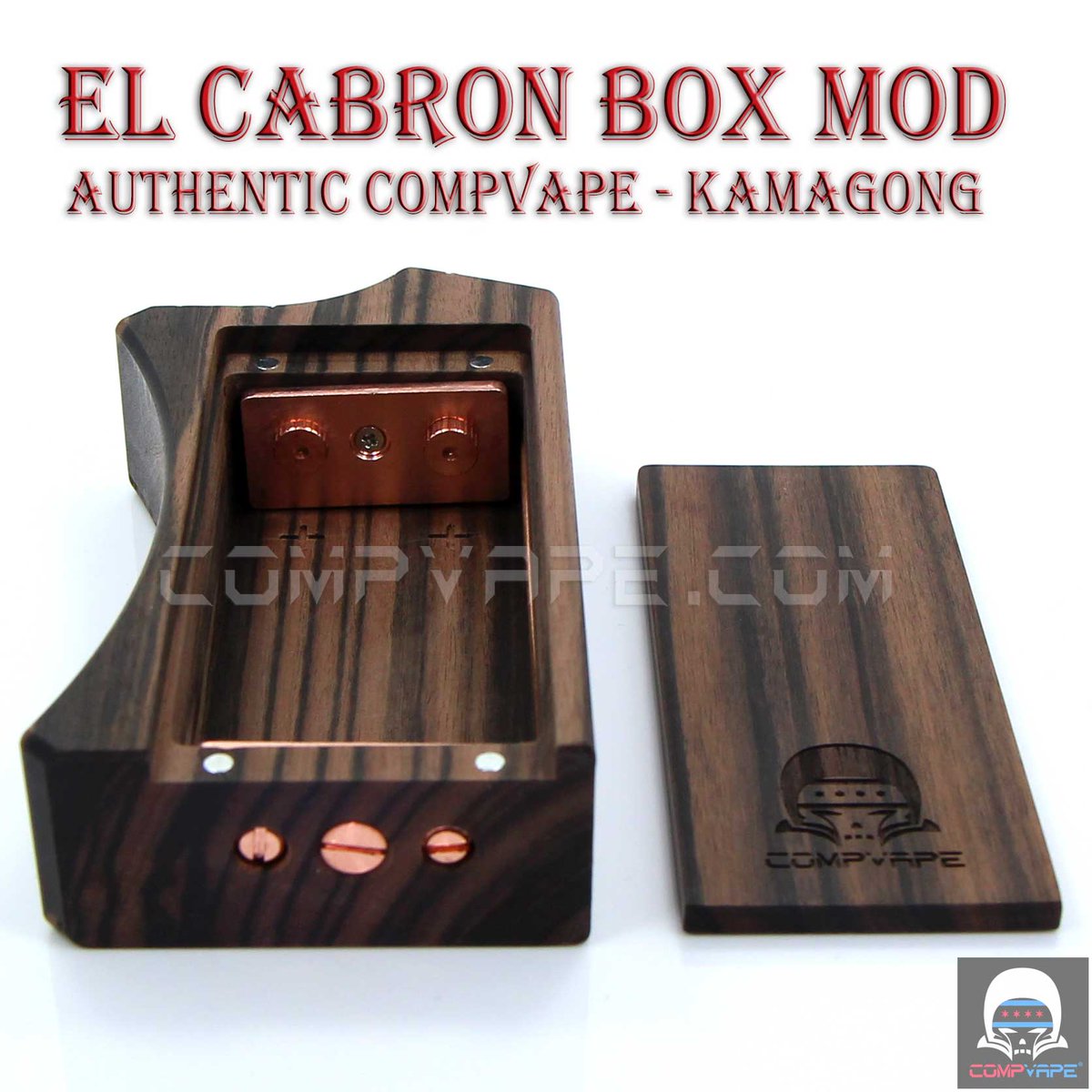 compvape's tweet photo. New El cabron Kamagong Box Mod by Compvape. Taking store pre-orders now. 1st batch sold out 1st day. Next ETA 7 Days. http://t.co/QoR1vSLIxt