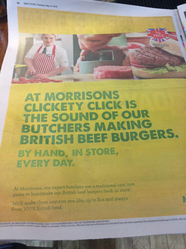 Fucking hell... Burgers made by hand?? What next? The wheel? Fire? #morrissons #burgers