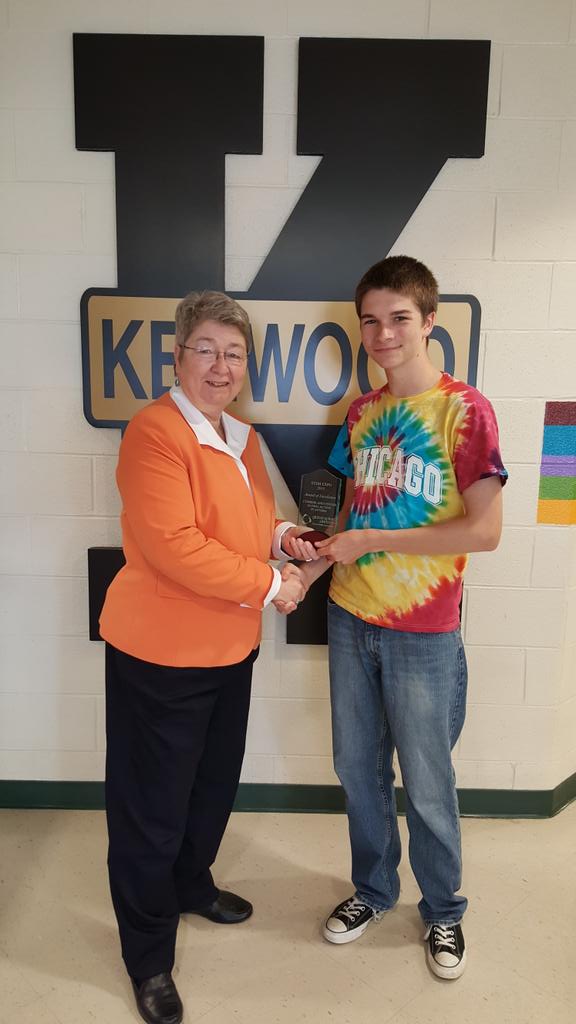 Congratulations Jordan Kilts of Kenwood HS on receiving the special award from Global Action Platform. STEM EXPO 2015