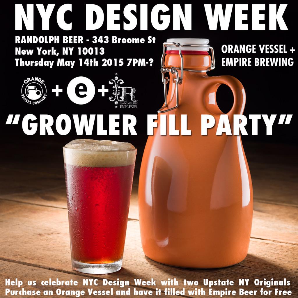 Tonight it goes down at #randolphbeer @empirebrew & @orangevesselco. #AmericanCraftBeerWeek #nycbeer #NYCDesignWeek