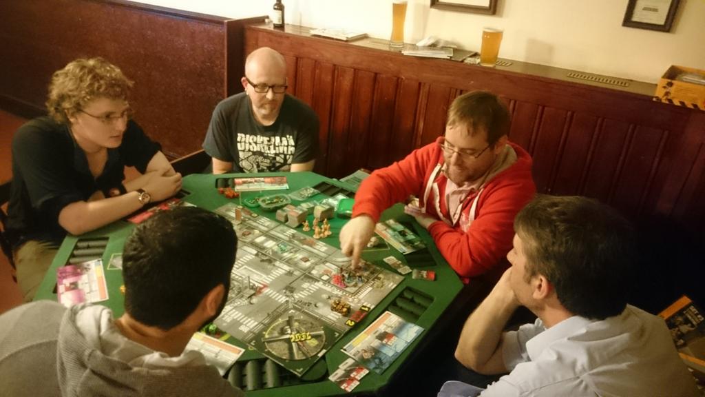 ShefBoardGamers's tweet photo. Zombicide on a very swanky table. http://t.co/xbQDHEXRCB