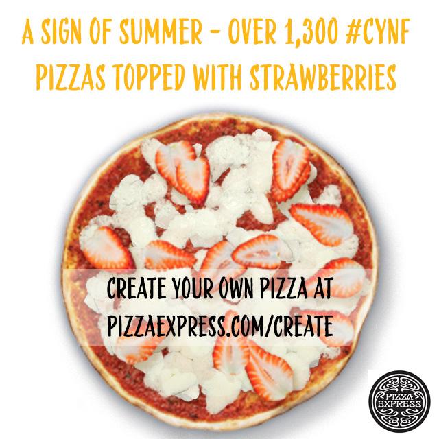 PizzaExpress's tweet photo. Over 1300 people have selected strawberries on their #CYNF pizza. Will you? http://t.co/zPRWIZspch http://t.co/GbdsDVbQmB