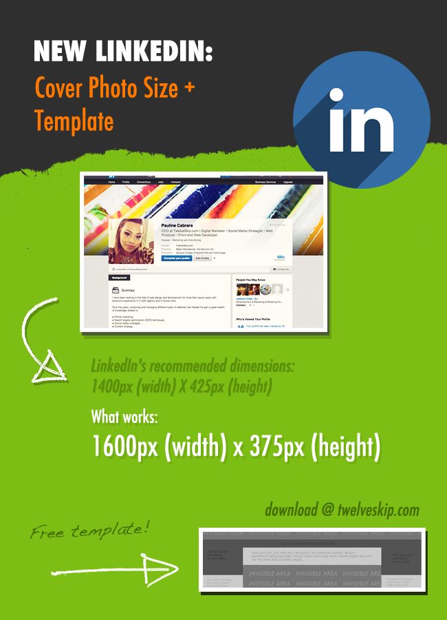 WebPittsburghPA's tweet photo. New Linkedin Profile: Header Background Size + Template #linkedinmarketing http://t.co/sHfQOOTLge http://t.co/YnW4potDFY