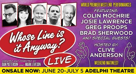 TicketmasterUK's tweet photo. In case you missed it! Presale for Whose Line is it Anyway? Live: http://t.co/SKNA52M3u9 Ends today. http://t.co/c9LI0Hwduy
