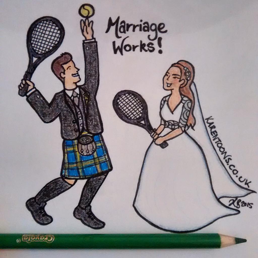 lignesdefond's tweet image. Notre photo de la semaine, c'est un dessin de @karentoons : "Marriage works !"  lignes-de-fond.fr