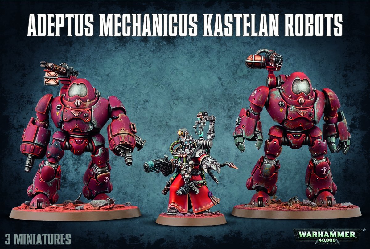 DrawbridgeGames's tweet image. Order your Kastelan Robots for Friday! Call 412-254-6151 or email preoder@drawbridgegames.com 
#40K #AdMech #GW
