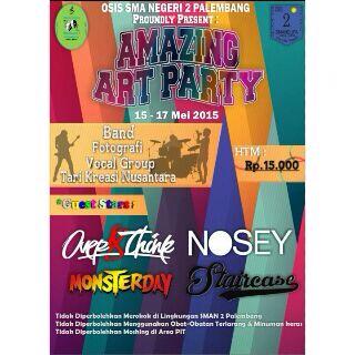 Agendakan hari minggu kalian nanti untuk berpesta bersama kami di pensi sma 2 palembang !! See you