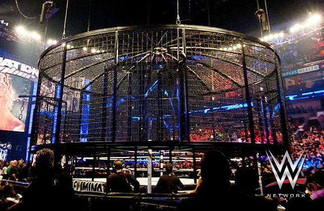 WWE's tweet photo. Get ready for the return of the #EliminationChamber LIVE on @WWENetwork Sunday, May 31! More: http://t.co/Cgnlu67vk6 http://t.co/pmogeTMaSA