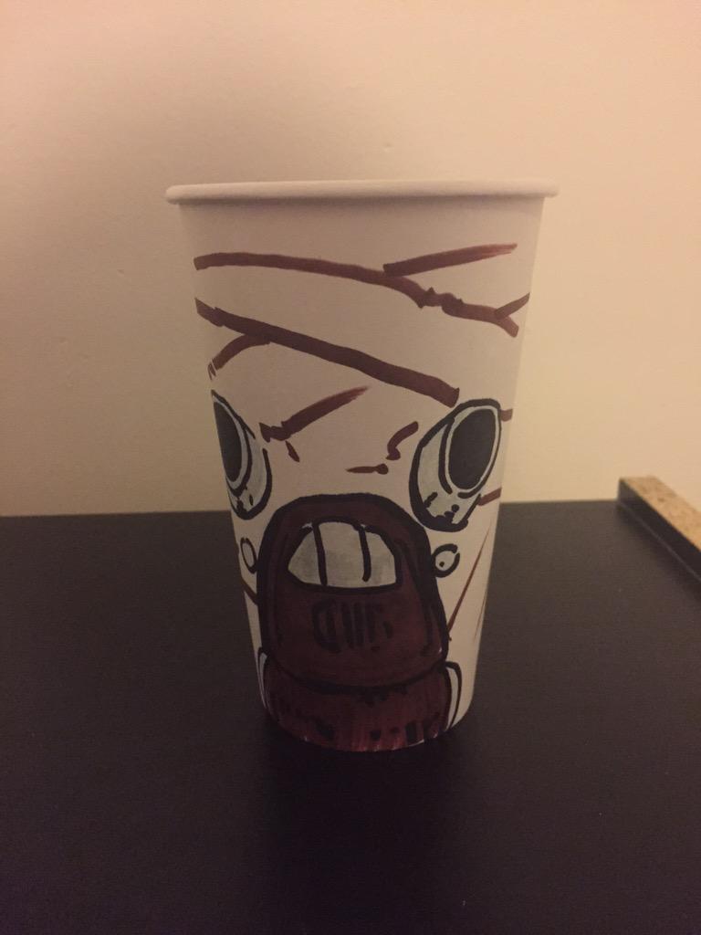 colringbk's tweet photo. I drew this Tusken Raider! RT @DZ50488: We come in all shapes and sizes. #TuskenTuesday #CupArt @501MWG @colringbk http://t.co/rExDxMMQ4g