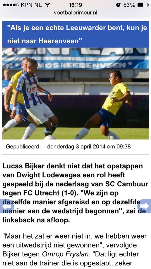 JH_devries's tweet photo. Bijkertje dus naar Dkv. Spelers kennen geen clubliefde meer. http://t.co/wXMrCvMlr7