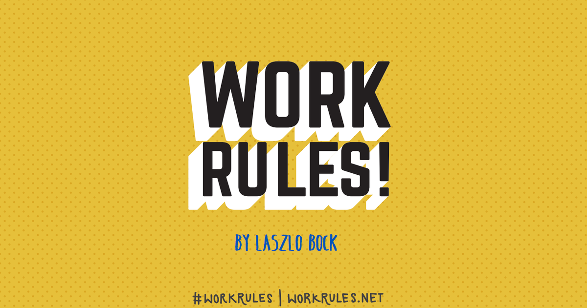 Work sucks for too many people. Here are 10 ways we can fix it together: slideshare.net/lxbock/work-ru… #workrules